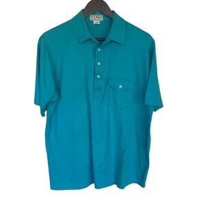 L.L.Bean Teal Cotton Polo - XL